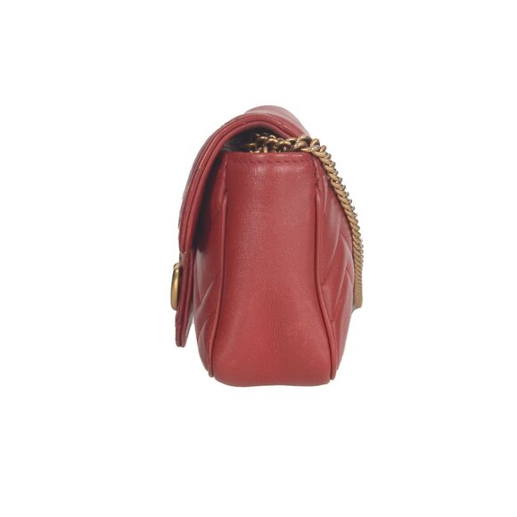 ♥️ Gucci GG Marmont V Small Red Crossbody Bag ♥️ - Picture 3 of 16